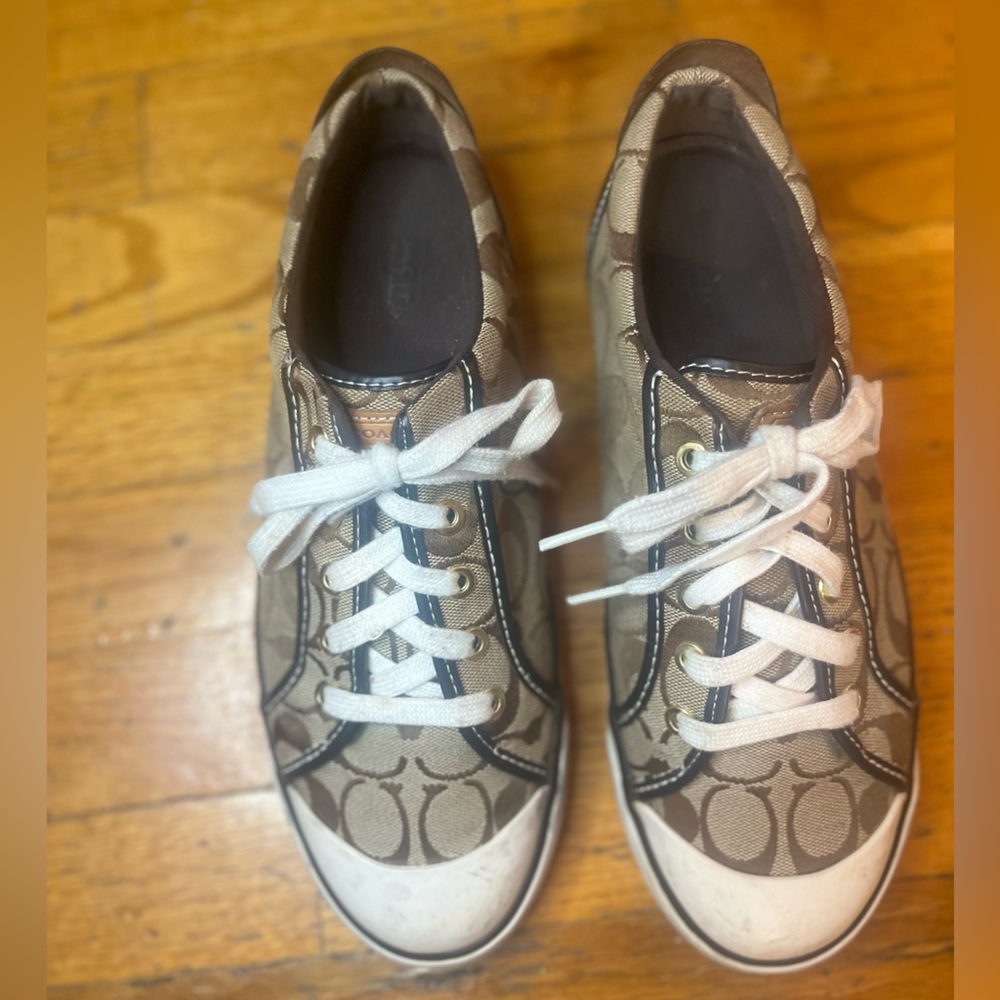 Coach Brown and Tan Sneakers